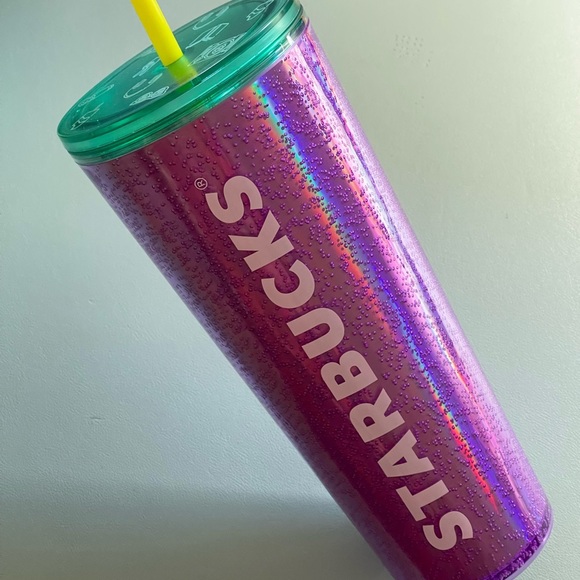 NEW✏️Starbucks 2022 Back to School Purple Bubble Super Wordmark Icon Lid Tumbler - Picture 1 of 7